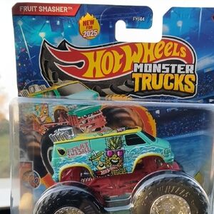 Hot Wheels Monster Trucks Fruit Smasher - Teal and Red